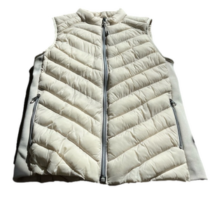GAP Puffer Vest with Primaloft, Cream, Size Small